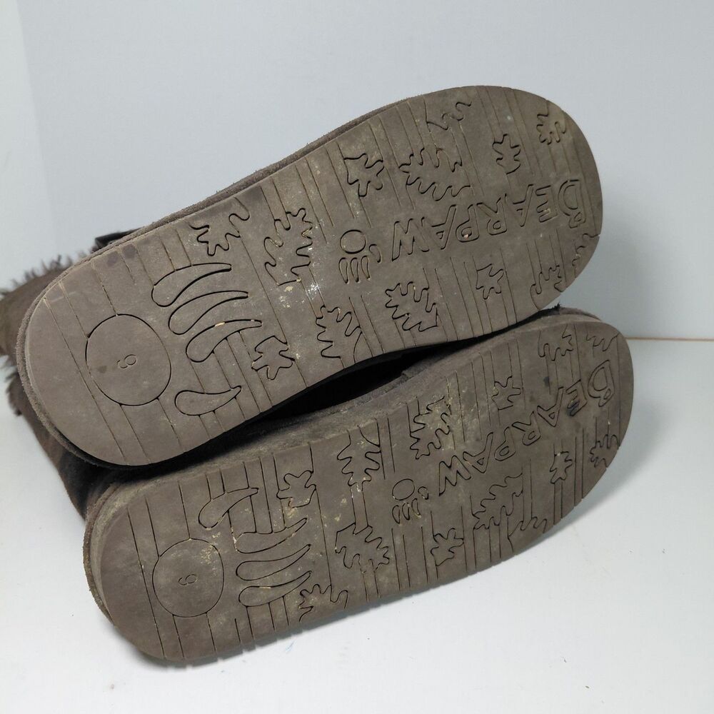 Bearpaw Suede & Sheepskin Boots Womens Size 9 Chocolate Brown - Picture 8 of 8
